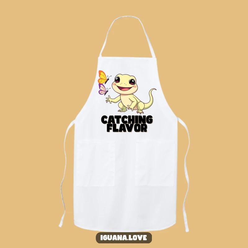 Funny Kawaii Iguana Apron: Kitchen Fun, Cute Chef, Great Funny Gift