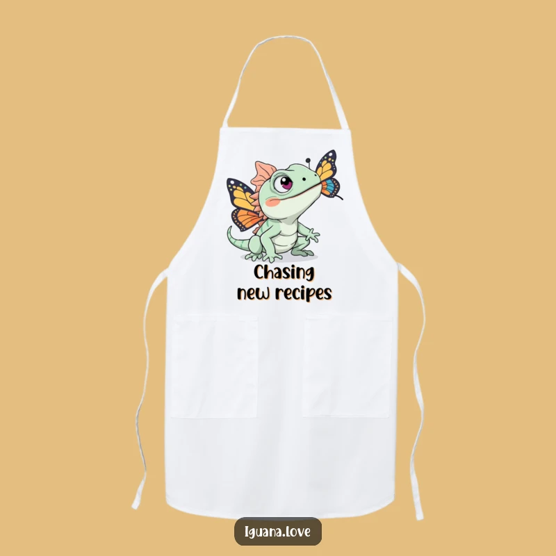 Funny Chasing Iguana Chef Apron - Excited Eyes Kitchen Hunt Gift