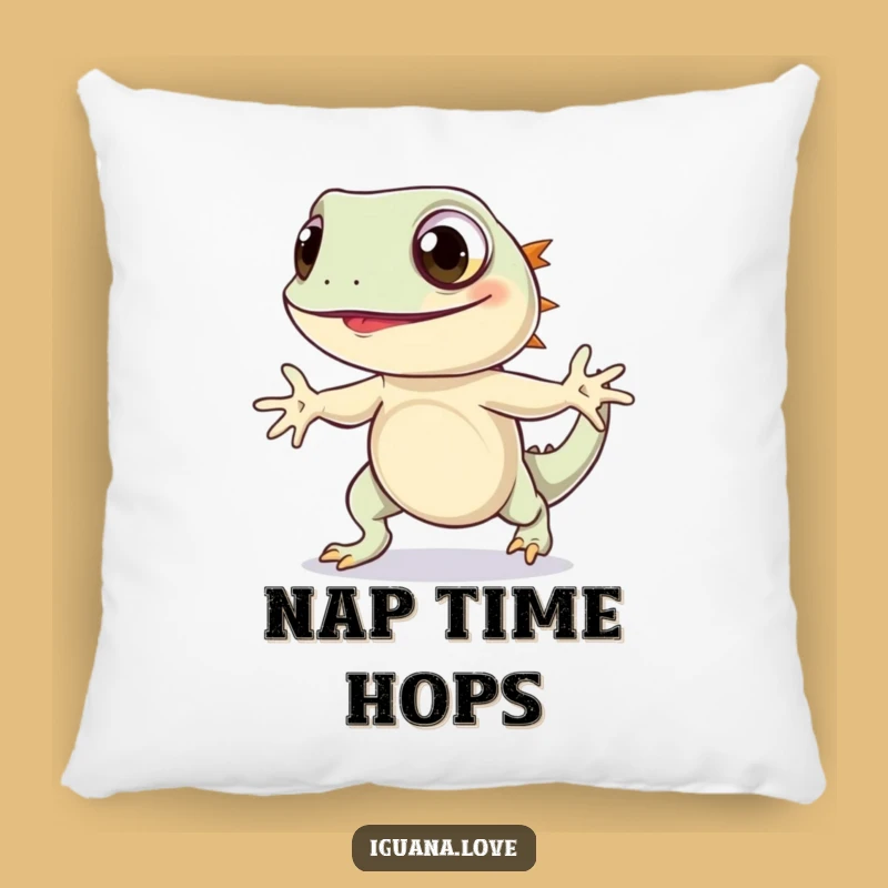 Funny Iguana Hop Pillow: Comfy Cushion, Wide-Eyed Charm, Cute Funny Gift