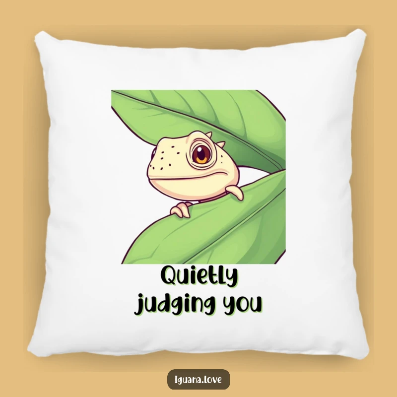 Funny Curious Iguana Pillow - Soft & Hilarious Reptile Accent