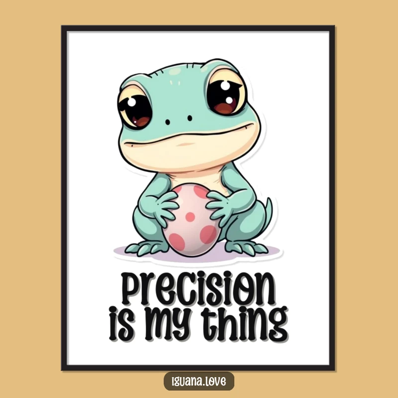 Funny Kawaii Iguana Digital Print: Decorate with Adorable Humor and Playful Charm