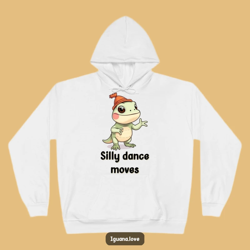 Funny Iguana Hoodie: Silly Dance Comfort, Tiny Hat & Fun Gift!