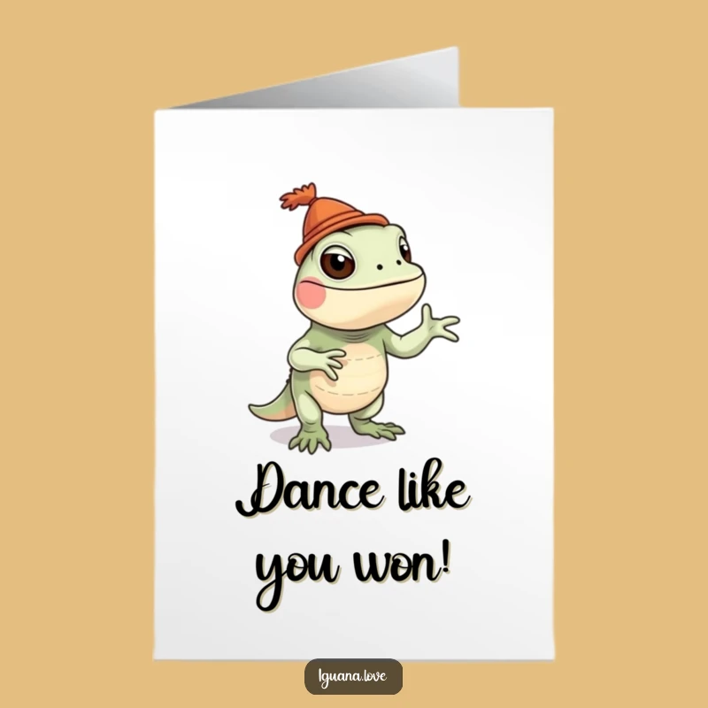 Dancing Iguana Free Printable Congrats Card - Funny Downloadable