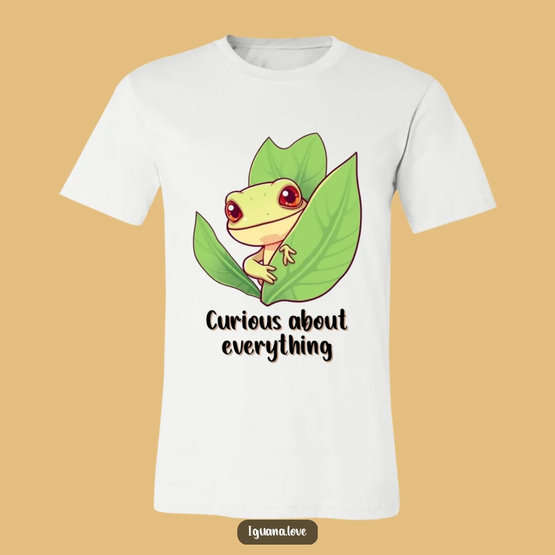 Funny Iguana Leaf T-Shirt: Show Your Curiosity with This Hilarious Tee