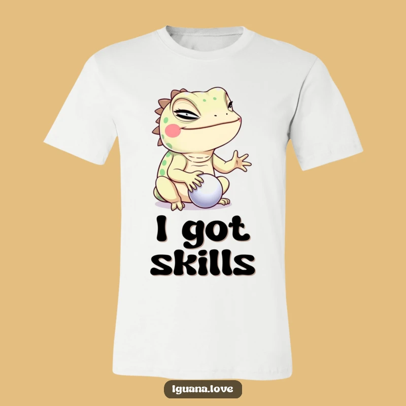 Funny Winking Iguana T-Shirt - Hilarious Balancing Reptile Tee